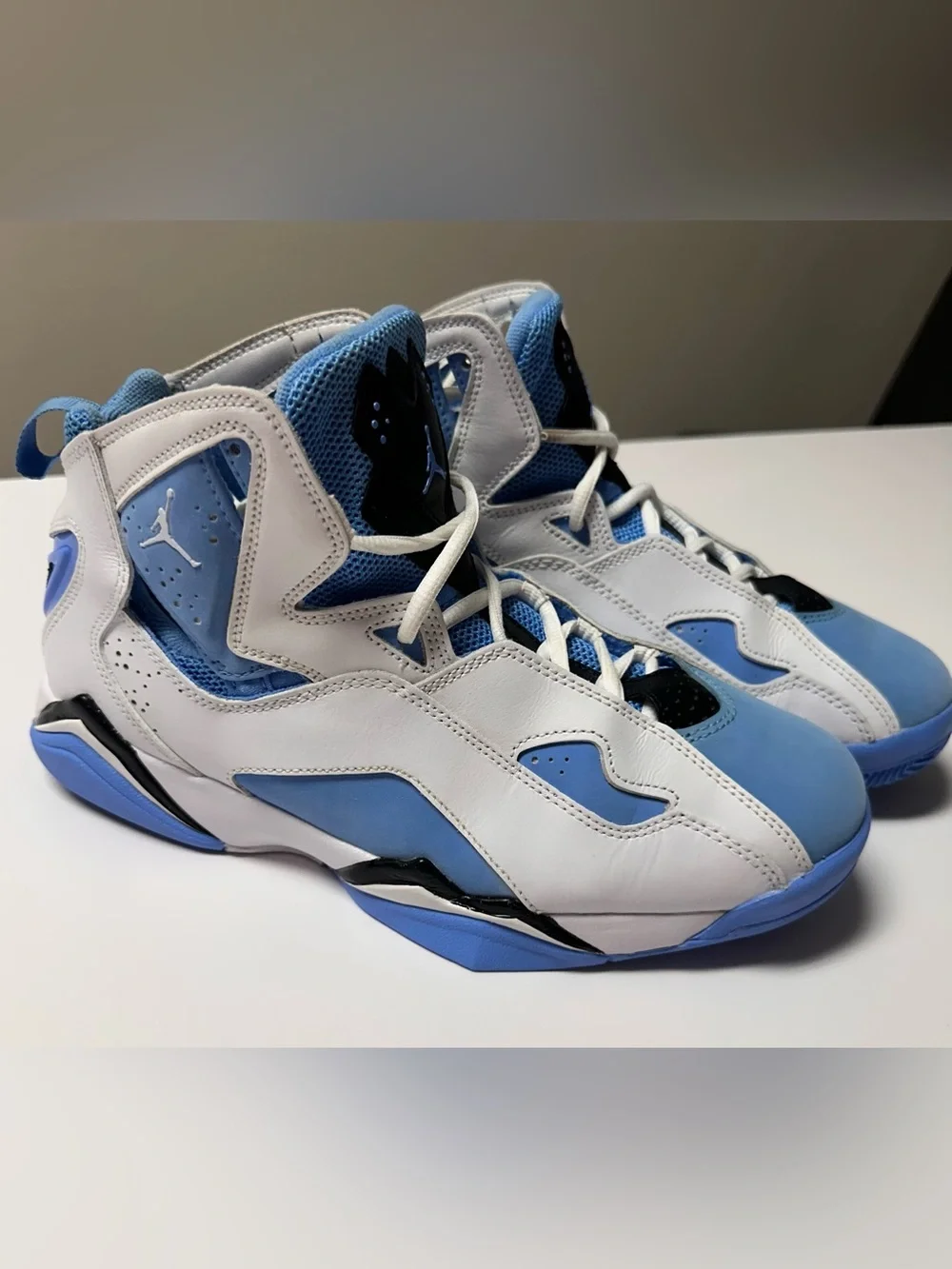 Jordan True Flight -White and University blue with Black Accents - Men’s 8.5